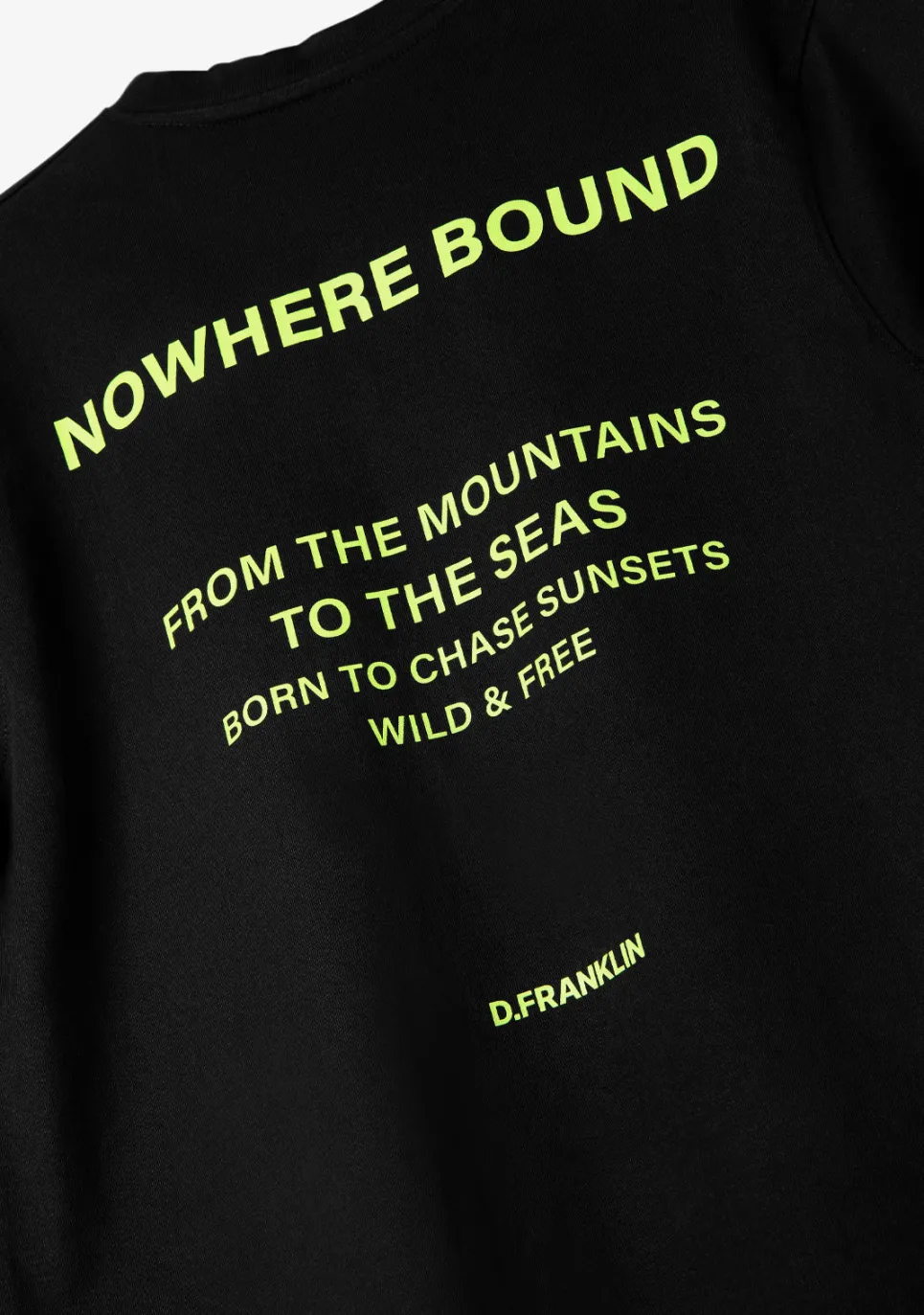 D.Franklin Nowhere Bound T-Shirt Black / Lime|Herren T-Shirts