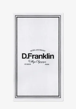 D.Franklin Old Money Jacquard Velour Beach Towel White|Damen Handtücher|Handtücher