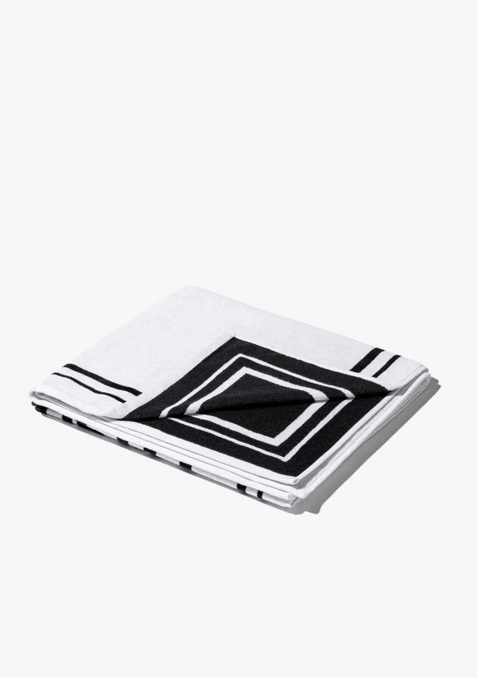 D.Franklin Old Money Jacquard Velour Beach Towel White|Damen Handtücher|Handtücher