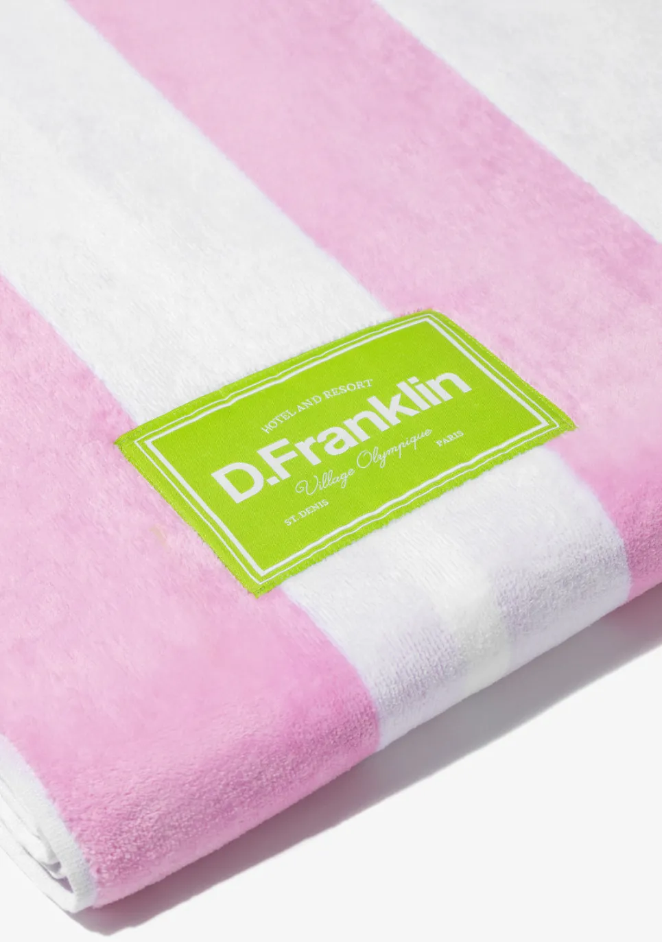 D.Franklin Old Money Jacquard Velour Beach Towel Pink|Damen Handtücher|Handtücher