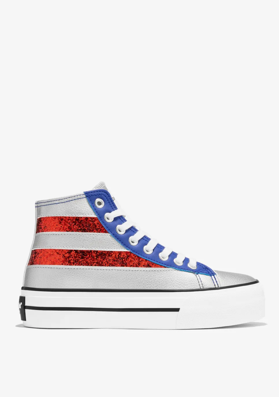 D.Franklin One Way Five Patch USA|Damen Plattform-Sneakers|Sneakers