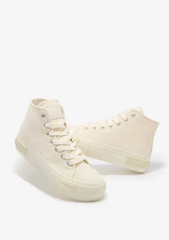 D.Franklin One Way High Classic Beige|Damen Plattform-Sneakers|Sneakers