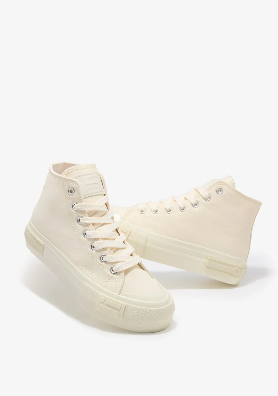 D.Franklin One Way High Classic Beige|Damen Plattform-Sneakers|Sneakers