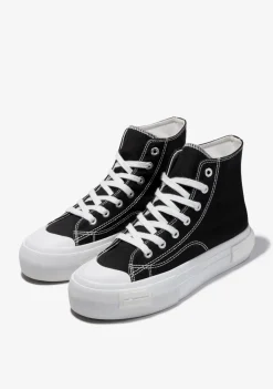 D.Franklin One Way High Classic Black|Damen Plattform-Sneakers|Sneakers
