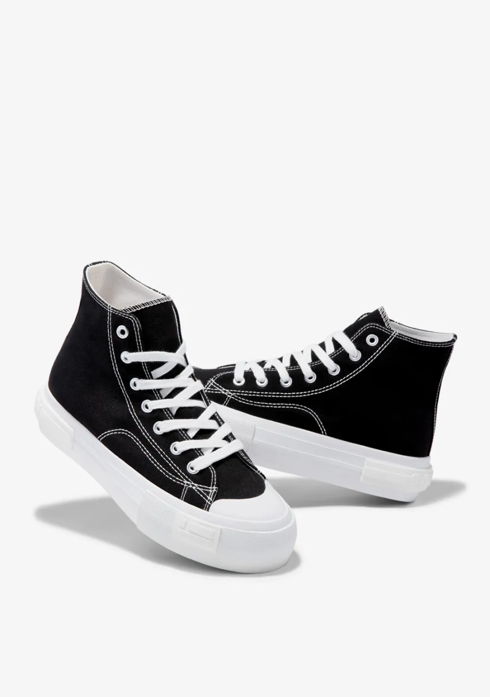 D.Franklin One Way High Classic Black|Damen Plattform-Sneakers|Sneakers