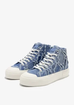 D.Franklin One Way High Denim|Damen Plattform-Sneakers|Sneakers