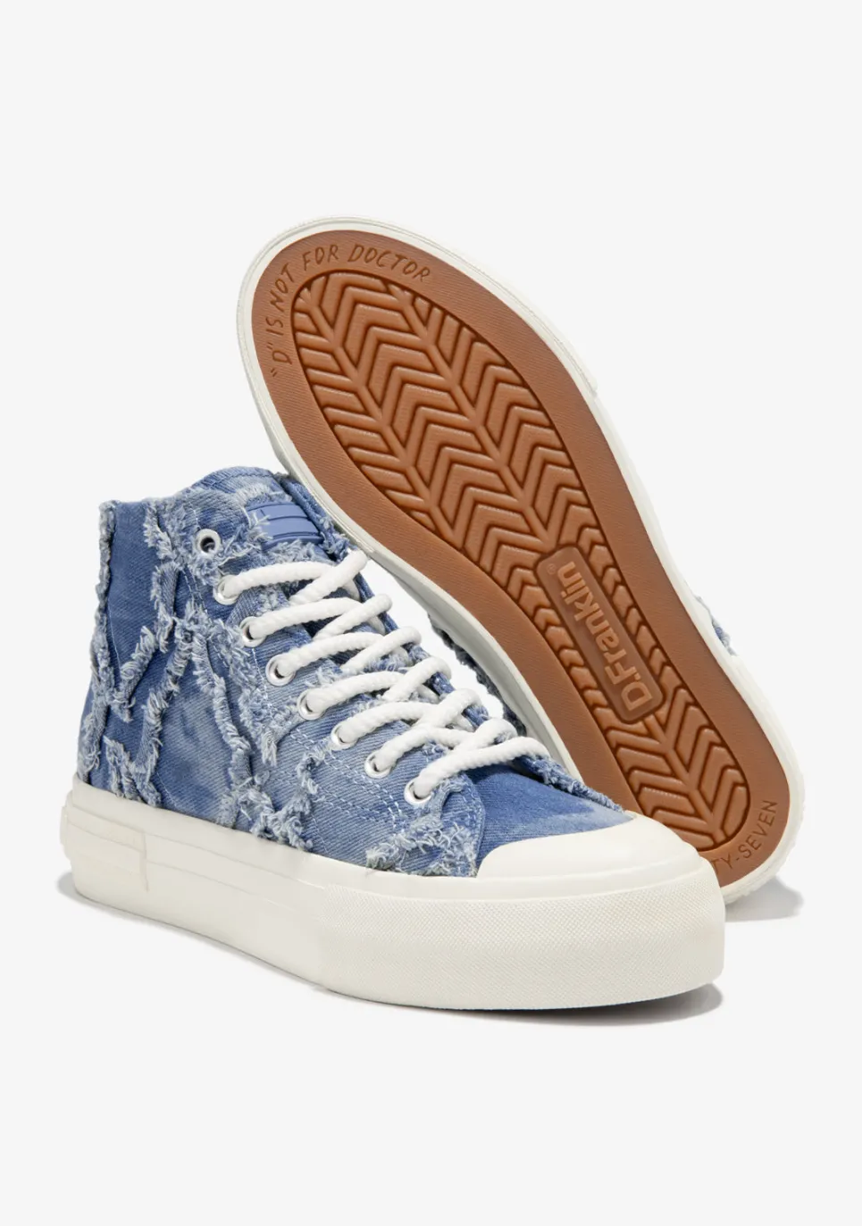 D.Franklin One Way High Denim|Damen Plattform-Sneakers|Sneakers