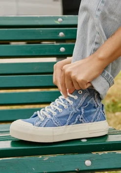 D.Franklin One Way High Denim|Damen Plattform-Sneakers|Sneakers