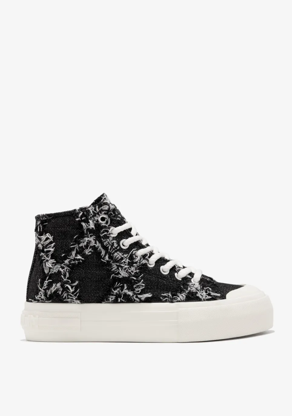 D.Franklin One Way High Denim Black|Damen Plattform-Sneakers|Sneakers
