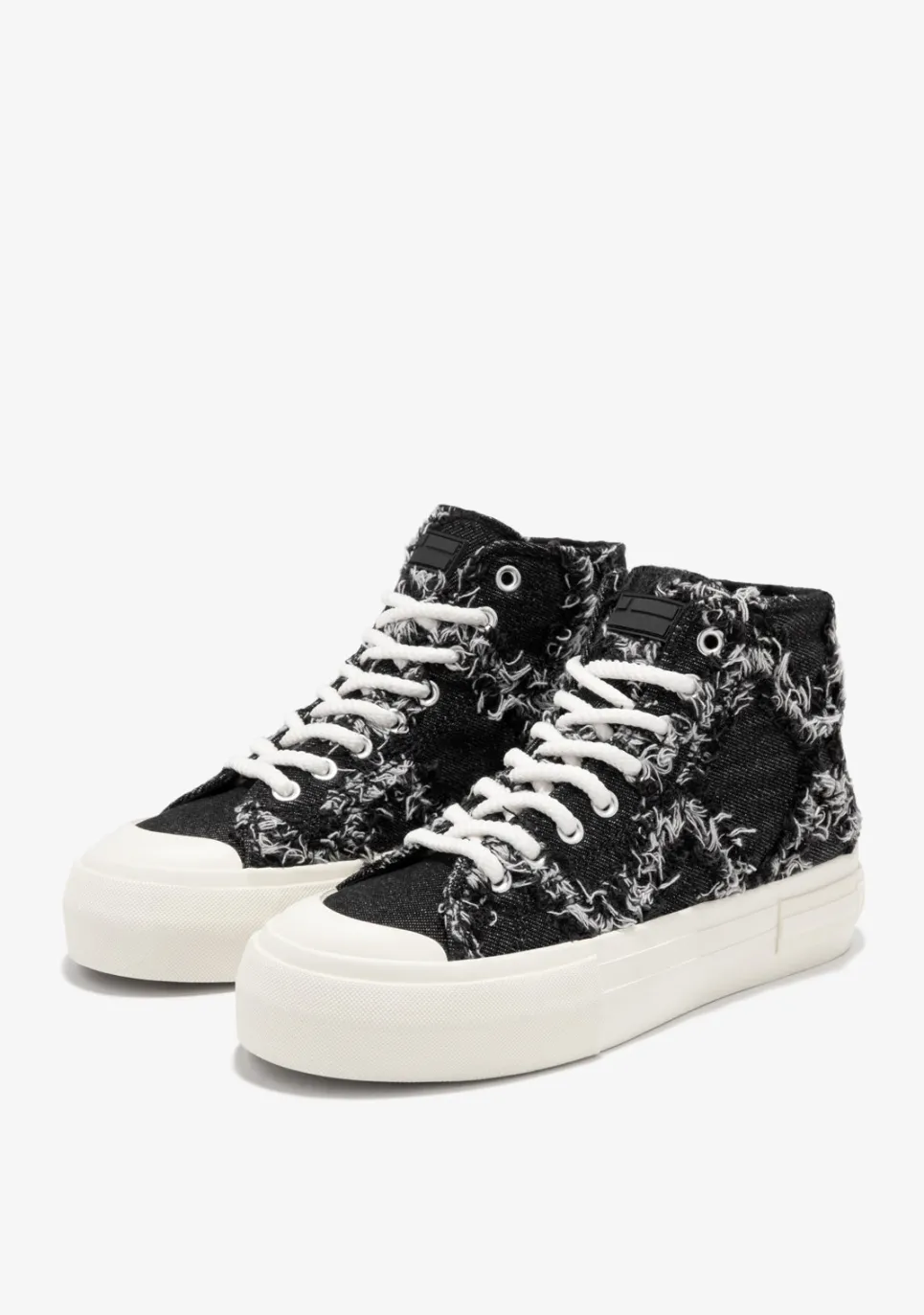 D.Franklin One Way High Denim Black|Damen Plattform-Sneakers|Sneakers