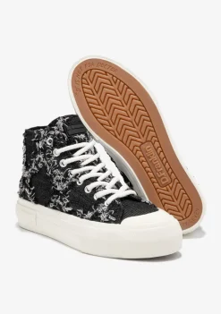 D.Franklin One Way High Denim Black|Damen Plattform-Sneakers|Sneakers
