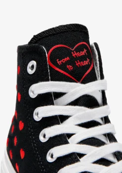 D.Franklin One Way High From Heart Black|Damen Plattform-Sneakers|Sneakers