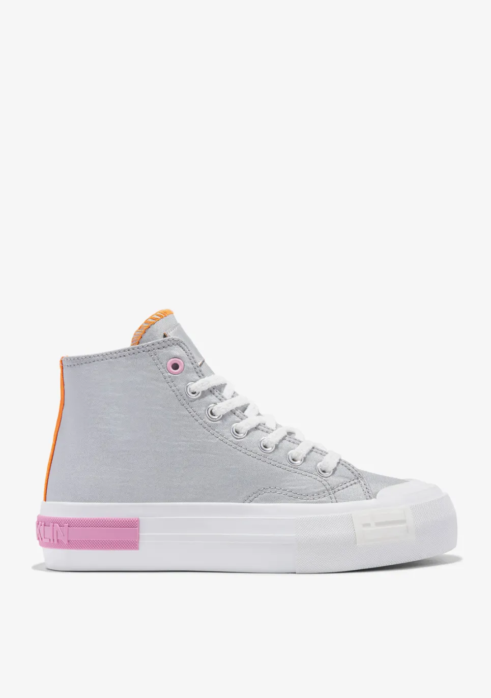D.Franklin One Way High Summer Club Silver|Damen Plattform-Sneakers|Sneakers