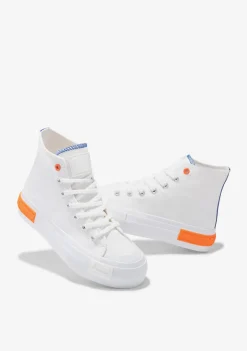 D.Franklin One Way High Summer Club White|Damen Plattform-Sneakers|Sneakers