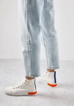 D.Franklin One Way High Summer Club White|Damen Plattform-Sneakers|Sneakers