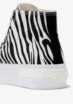 D.Franklin One Way High Zebra Edition|Damen Plattform-Sneakers|Sneakers
