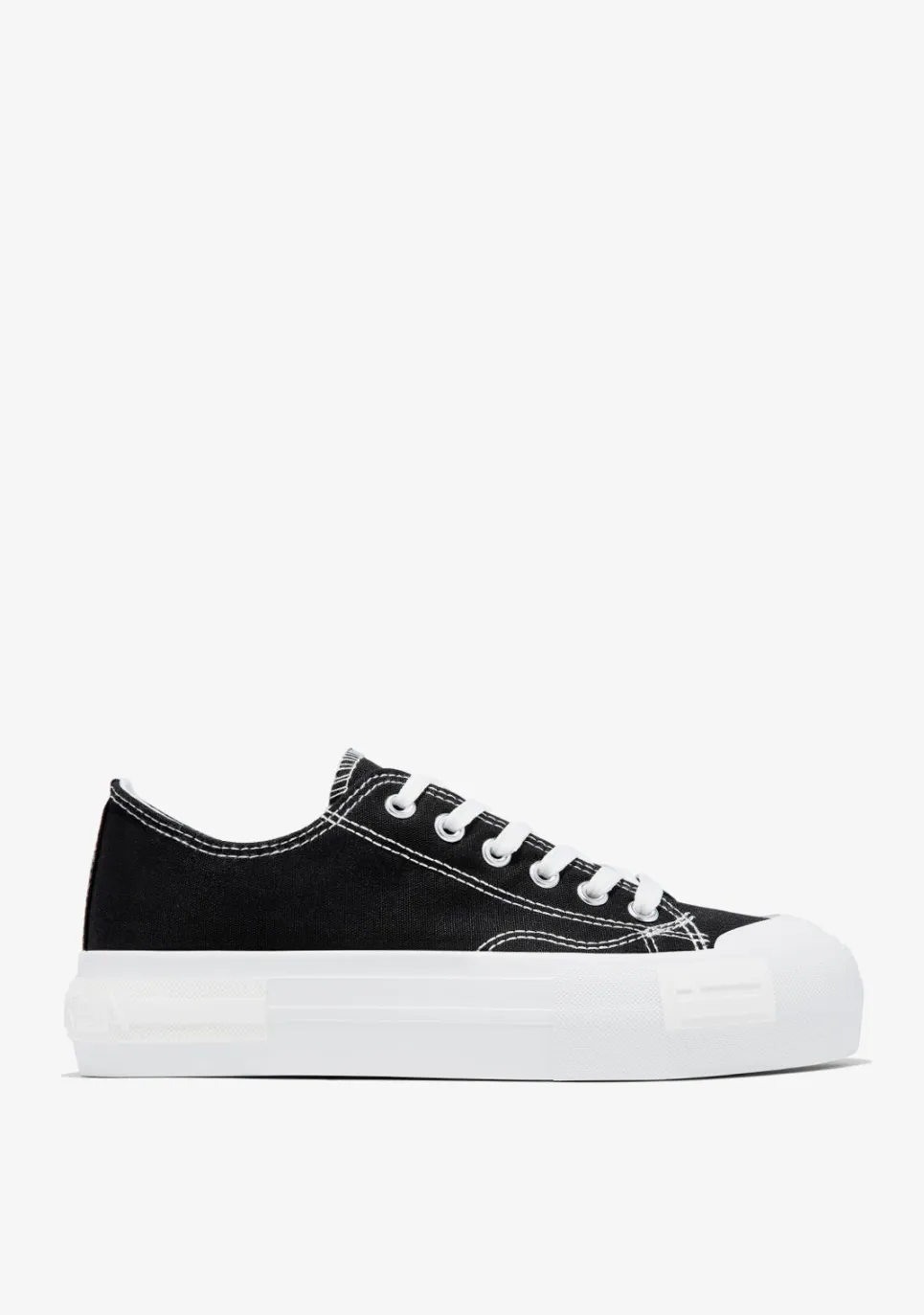 D.Franklin One Way Low Classic Black|Damen Plattform-Sneakers|Sneakers