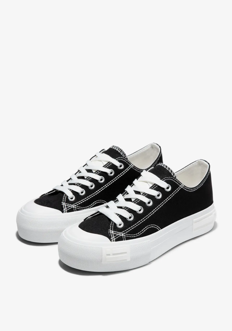 D.Franklin One Way Low Classic Black|Damen Plattform-Sneakers|Sneakers
