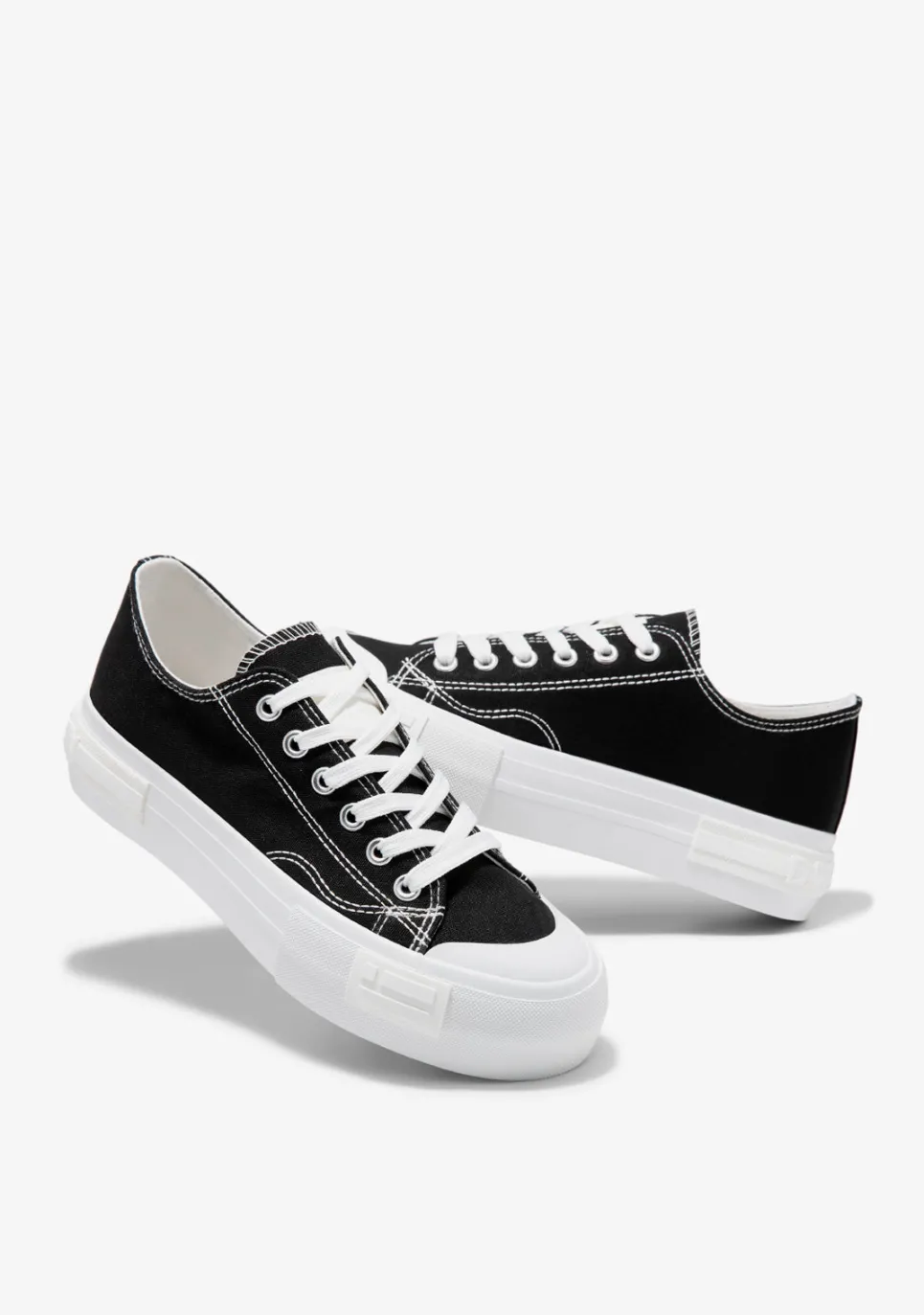 D.Franklin One Way Low Classic Black|Damen Plattform-Sneakers|Sneakers