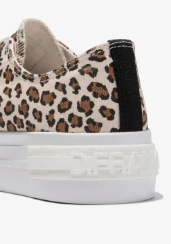 D.Franklin One Way Low Leopard Edition|Damen Plattform-Sneakers|Sneakers