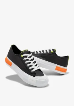 D.Franklin One Way Low Summer Club Black|Damen Plattform-Sneakers|Sneakers