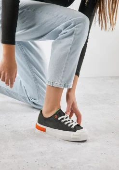 D.Franklin One Way Low Summer Club Black|Damen Plattform-Sneakers|Sneakers