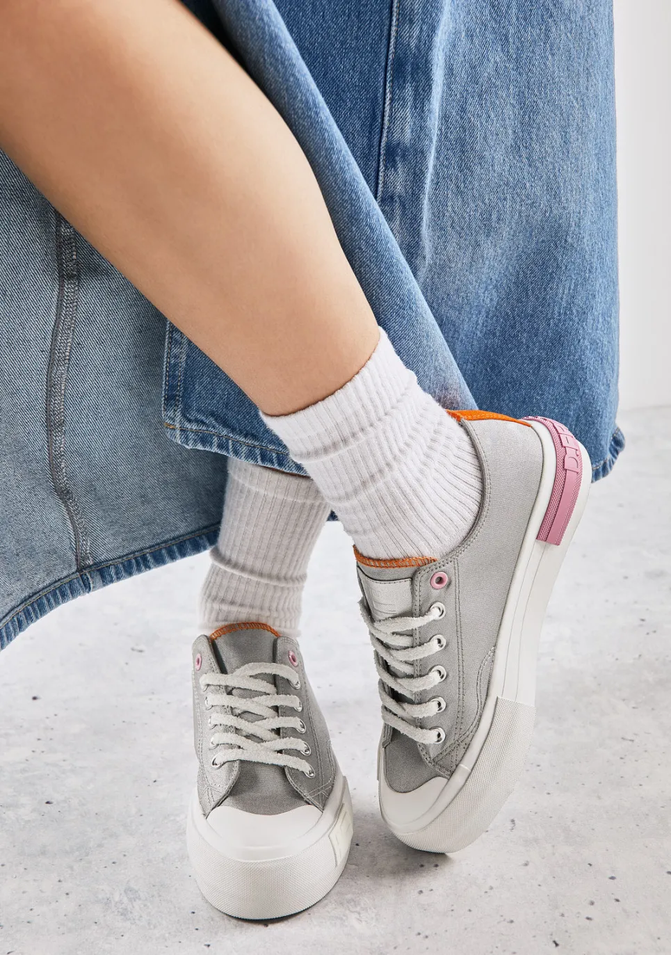 D.Franklin One Way Low Summer Club Silver|Damen Plattform-Sneakers|Sneakers