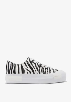 D.Franklin One Way Low Zebra Edition|Damen Plattform-Sneakers|Sneakers