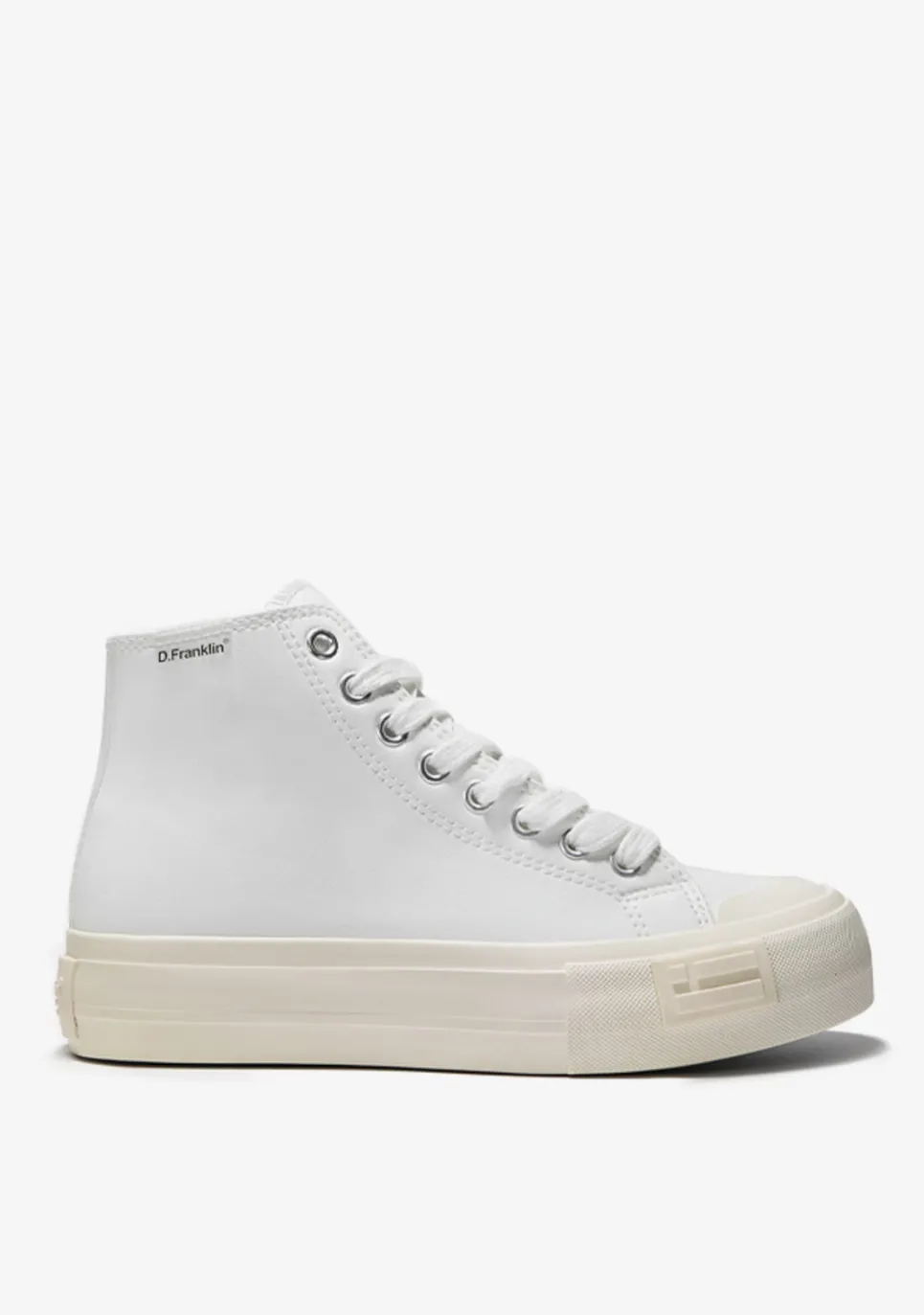 D.Franklin One Way Nap White|Damen Plattform-Sneakers|Sneakers