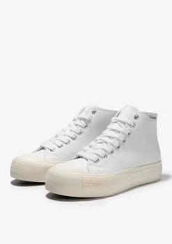 D.Franklin One Way Nap White|Damen Plattform-Sneakers|Sneakers