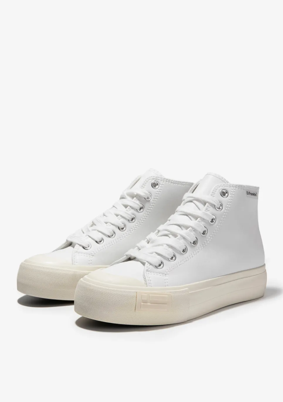 D.Franklin One Way Nap White|Damen Plattform-Sneakers|Sneakers