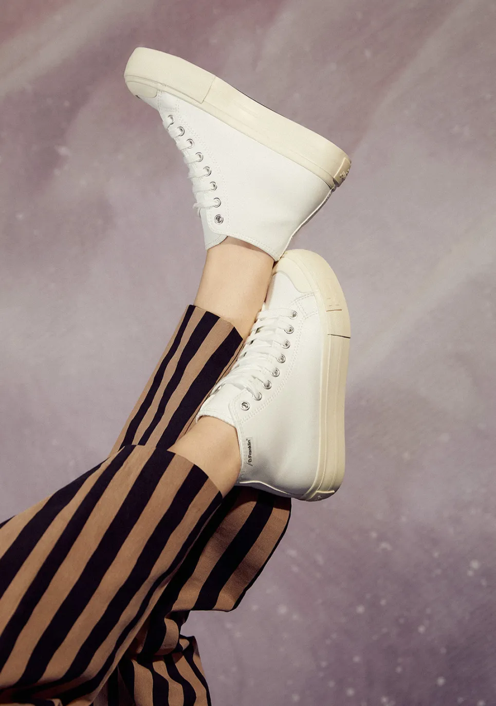 D.Franklin One Way Nap White|Damen Plattform-Sneakers|Sneakers