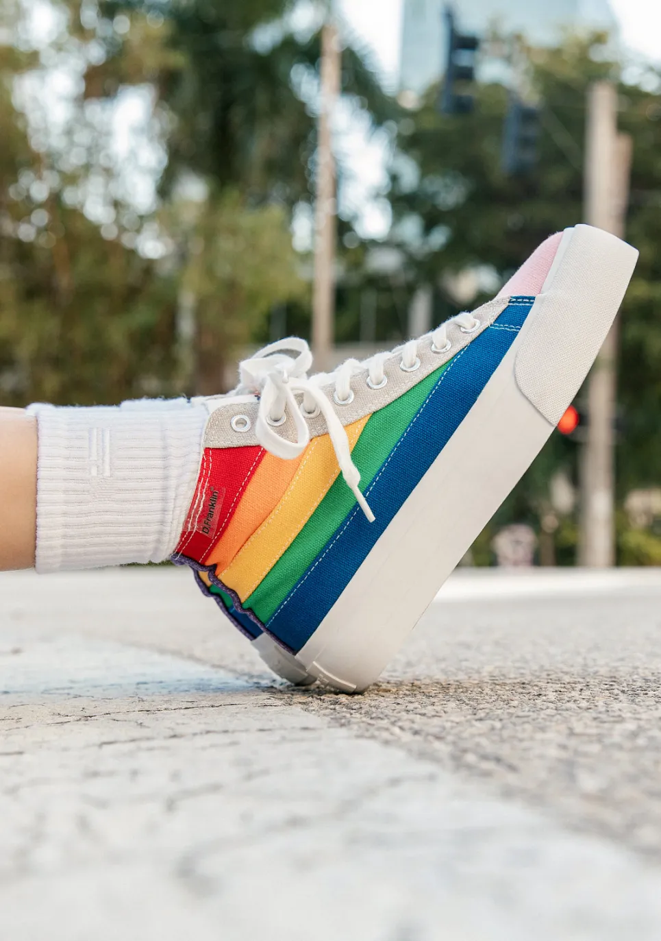 D.Franklin One Way Patch Live Special Edition|Damen Plattform-Sneakers|Sneakers