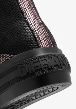 D.Franklin One Way Patchwork High Black|Damen Plattform-Sneakers|Sneakers