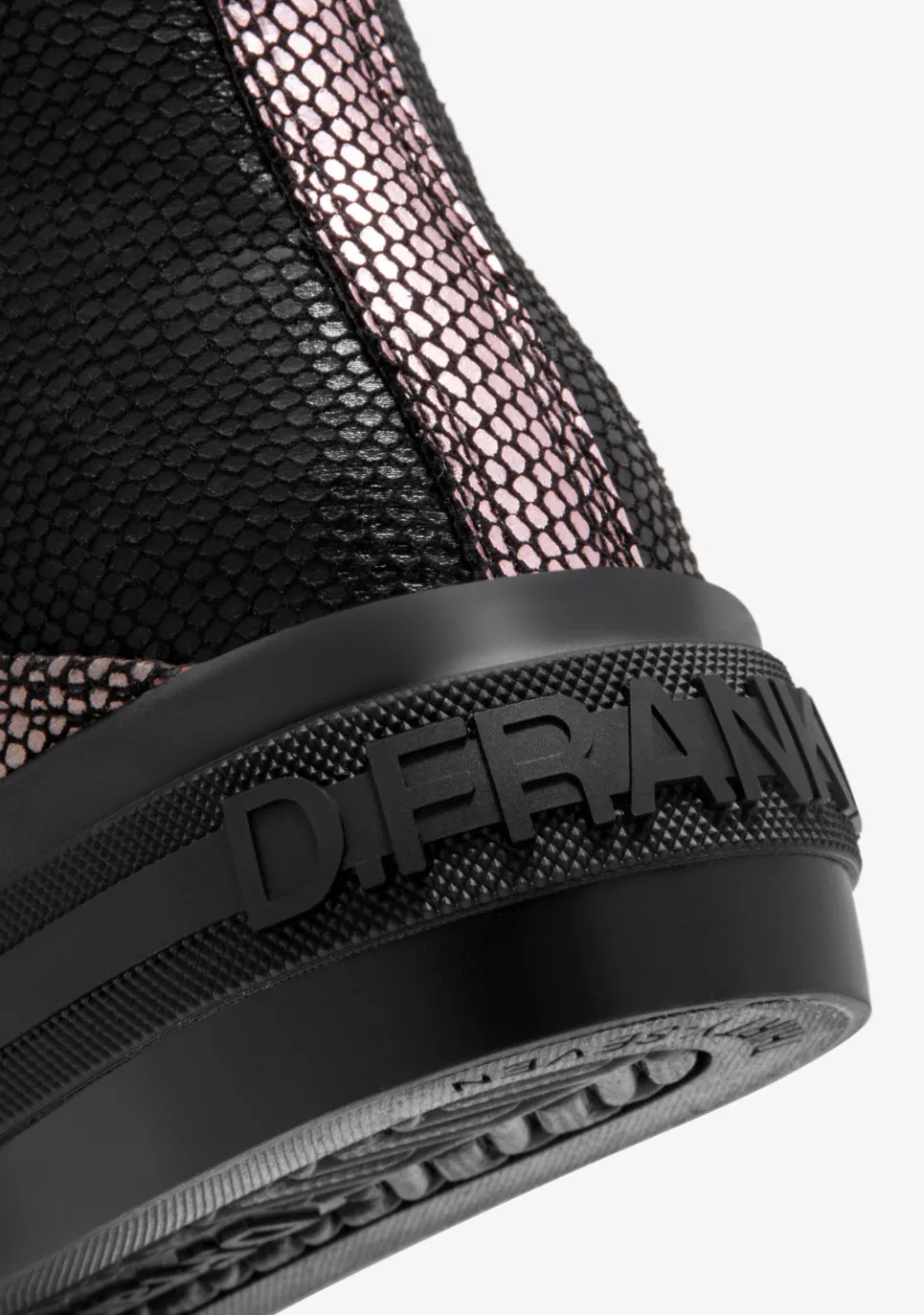 D.Franklin One Way Patchwork High Black|Damen Plattform-Sneakers|Sneakers