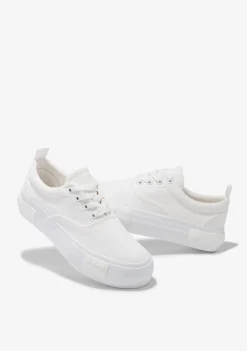 D.Franklin One Way Sk Classic White|Damen Plattform-Sneakers|Sneakers