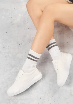 D.Franklin One Way Sk Classic White|Damen Plattform-Sneakers|Sneakers