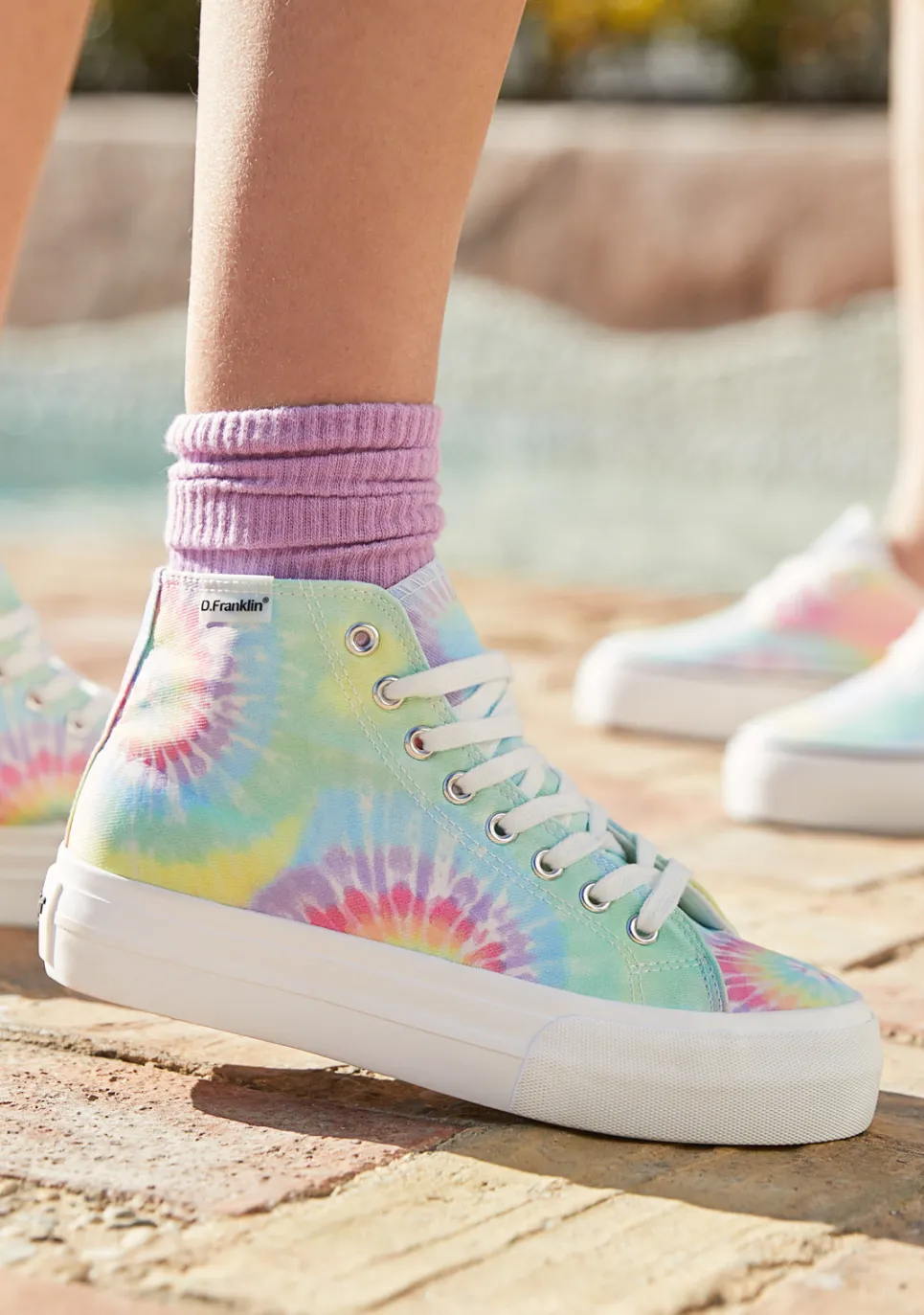D.Franklin One Way Tie Dye|Damen Plattform-Sneakers|Sneakers