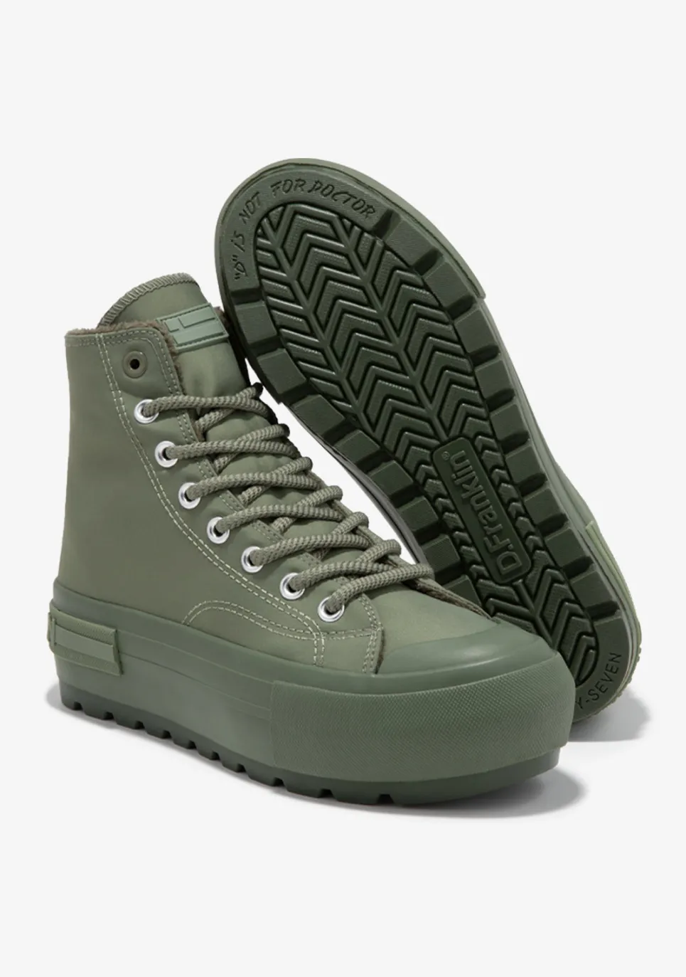 D.Franklin One Way Track Green|Damen Plattform-Sneakers|Sneakers