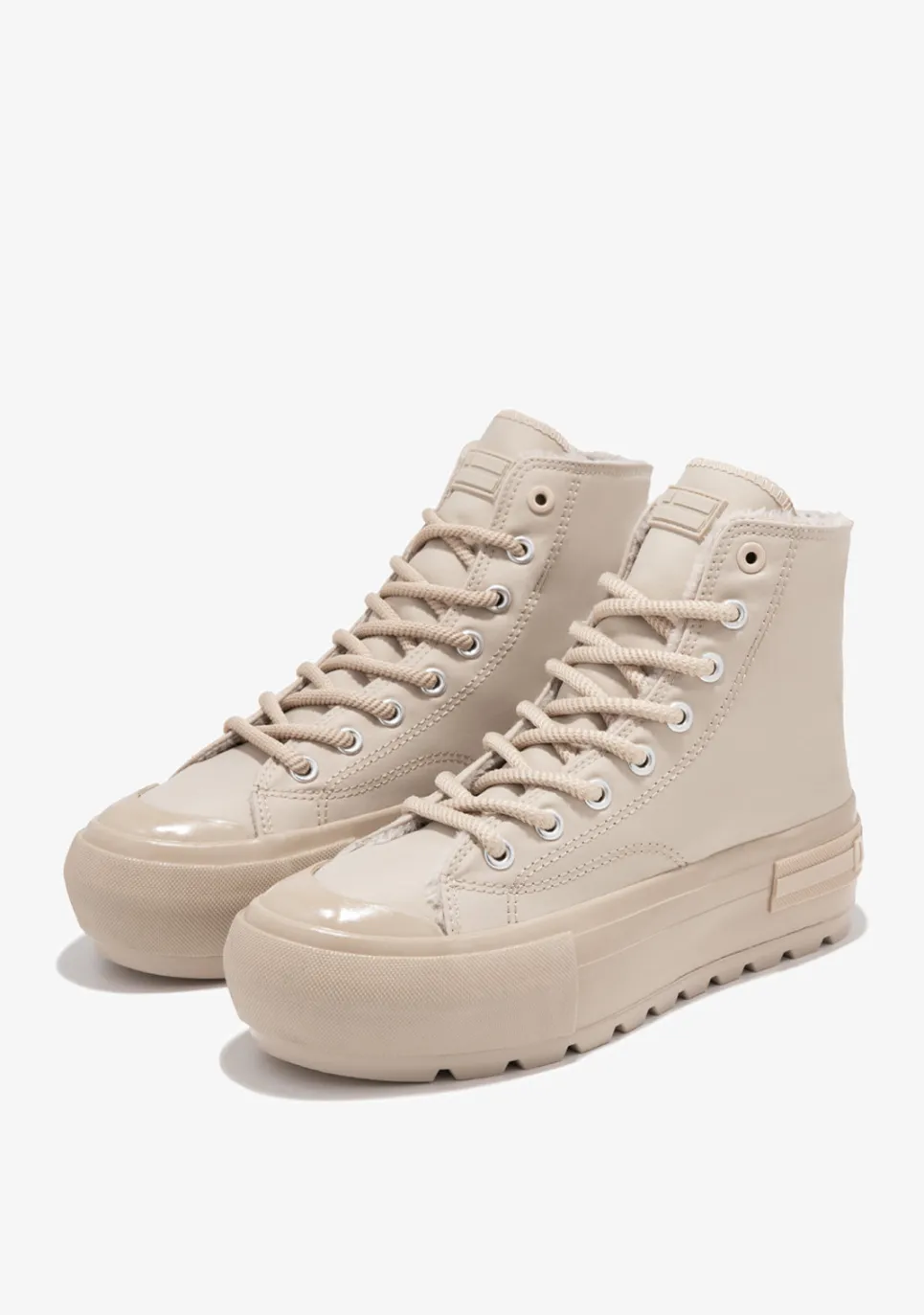 D.Franklin One Way Track Beige|Damen Plattform-Sneakers|Sneakers