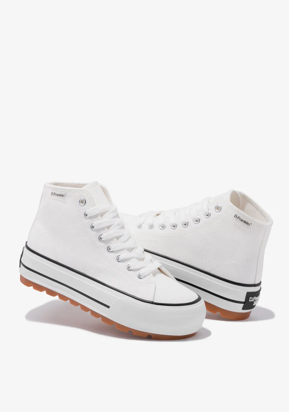 D.Franklin One Way Track Canvas Basic White|Damen Sneakers