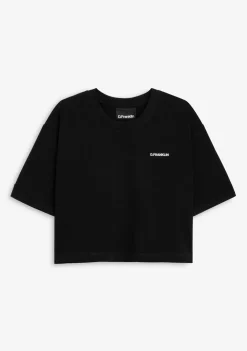 D.Franklin Origins Cropped T-Shirt Black / White|Damen T-Shirts