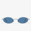 D.Franklin Oval Legacy Silver / Blue|Damen Ovale Sonnenbrillen|Ovale Sonnenbrillen