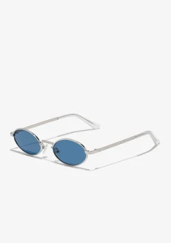 D.Franklin Oval Legacy Silver / Blue|Damen Ovale Sonnenbrillen|Ovale Sonnenbrillen