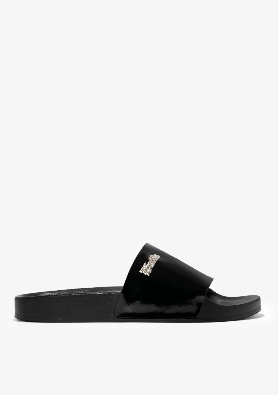 D.Franklin Pala Slide Patent Black|Damen Sandalen