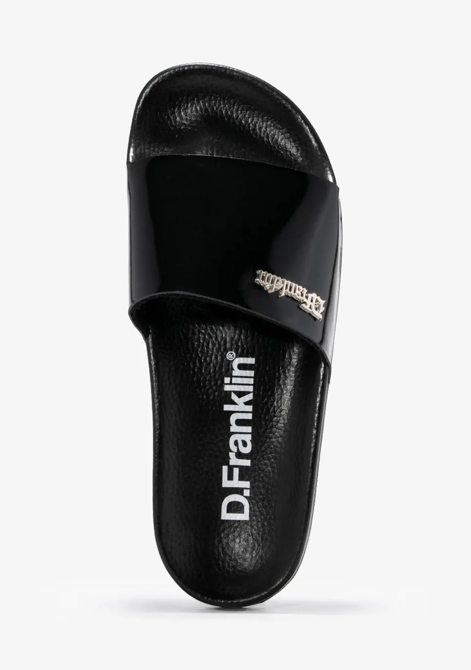 D.Franklin Pala Slide Patent Black|Damen Sandalen
