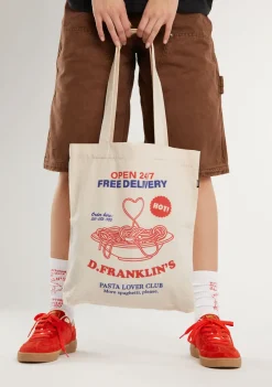 D.Franklin Pasta Lover Tote Bag Natural - Limited Edition|Damen Taschen
