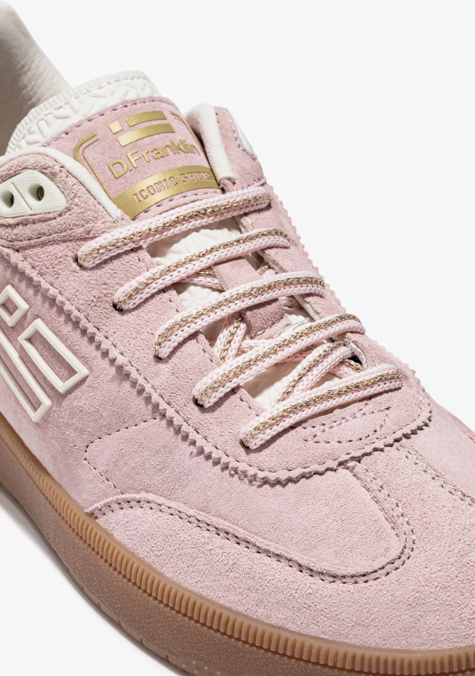 D.Franklin Pink / Gold Metal Tip Shoelaces|Damen Schnürsenkel|Schnürsenkel