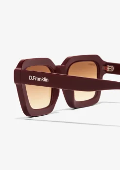 D.Franklin Pitch Burgundy / Gradient Brown|Damen Eckige Sonnenbrillen|Eckige Sonnenbrillen