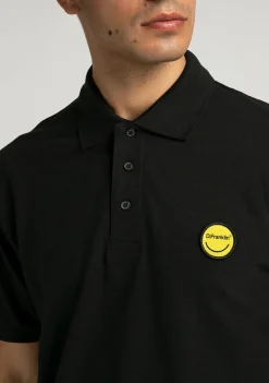 D.Franklin Polo Smiley Black|Herren T-Shirts